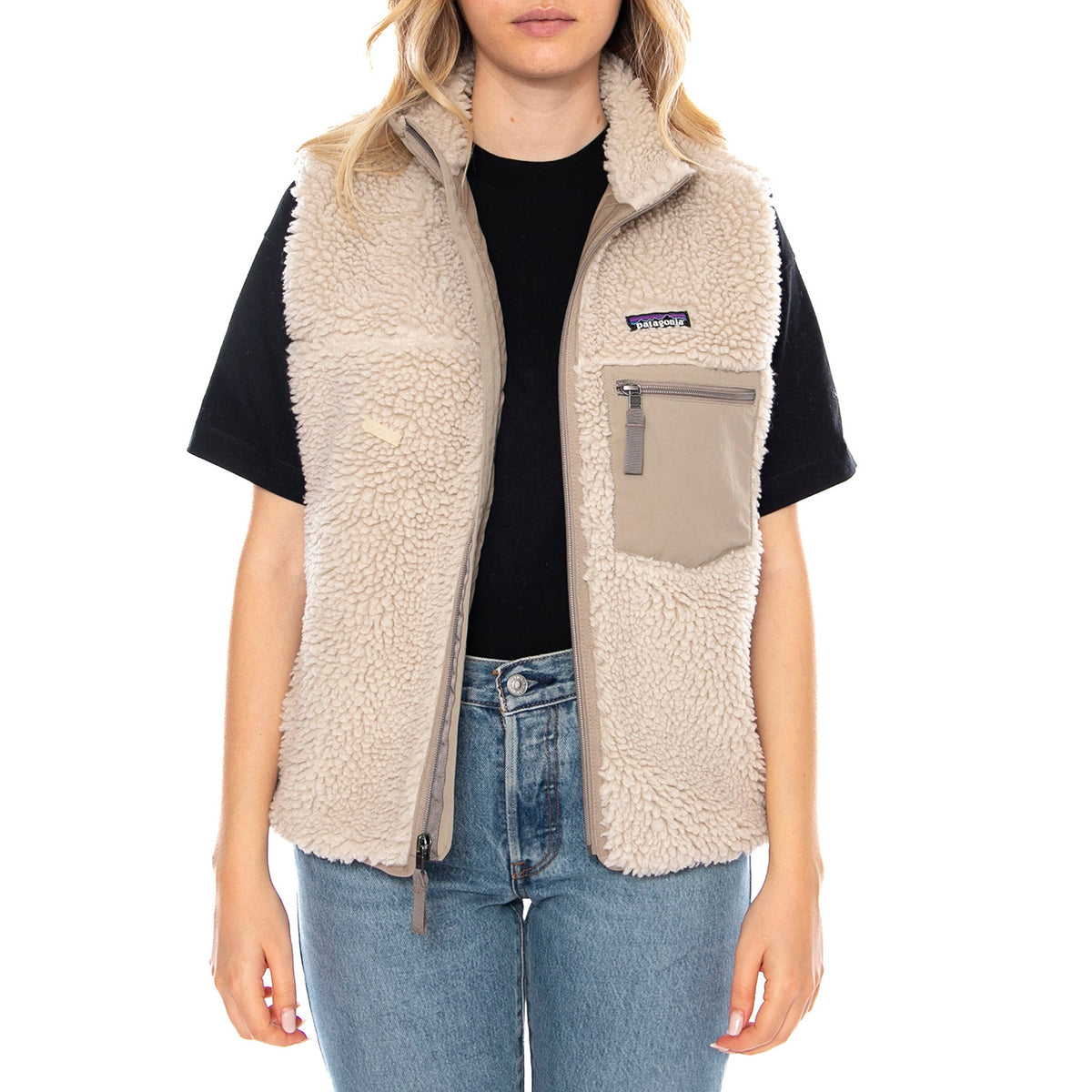 W's Classic Retro-X Vest Natural -- Gilet Donna Beige 23084 NAT PATAGONIA 
