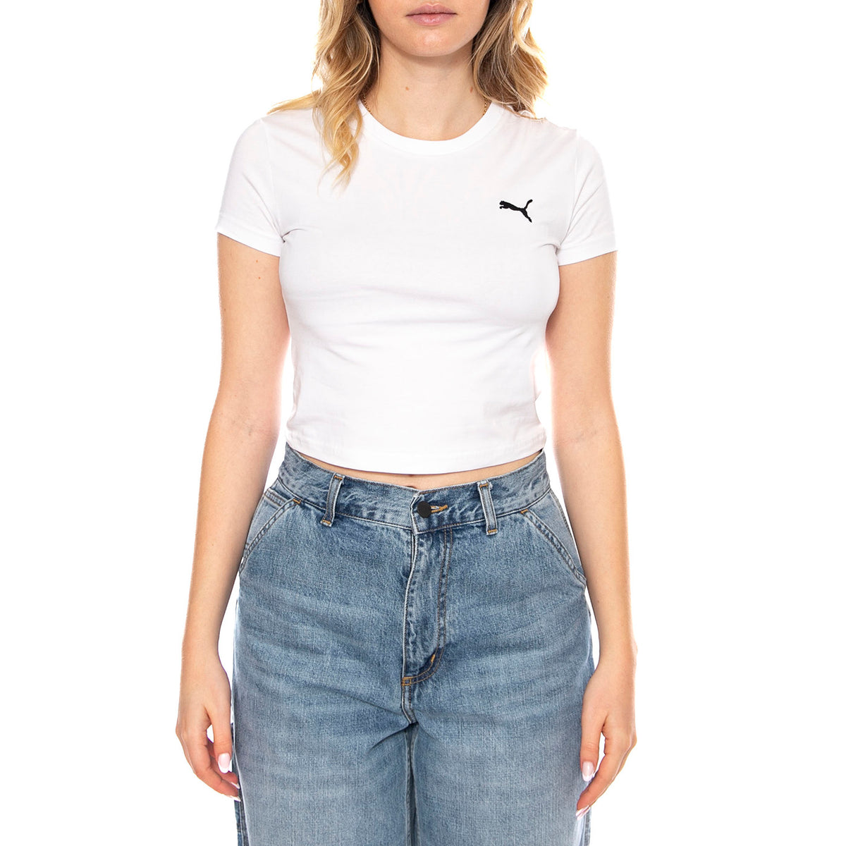 WARDROBE ESS Baby Tee -- Maglietta Donna Bianca 629745-02 . PUMA 