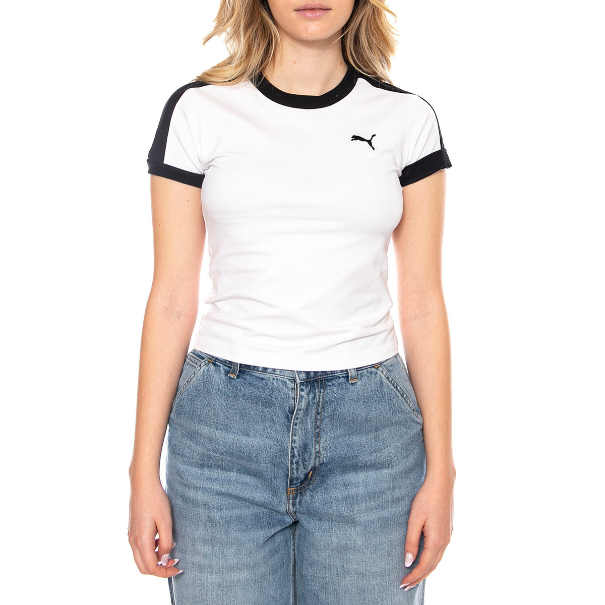 T7 Slim Tee -- Maglietta Donna Bianca 632129-02 . PUMA 