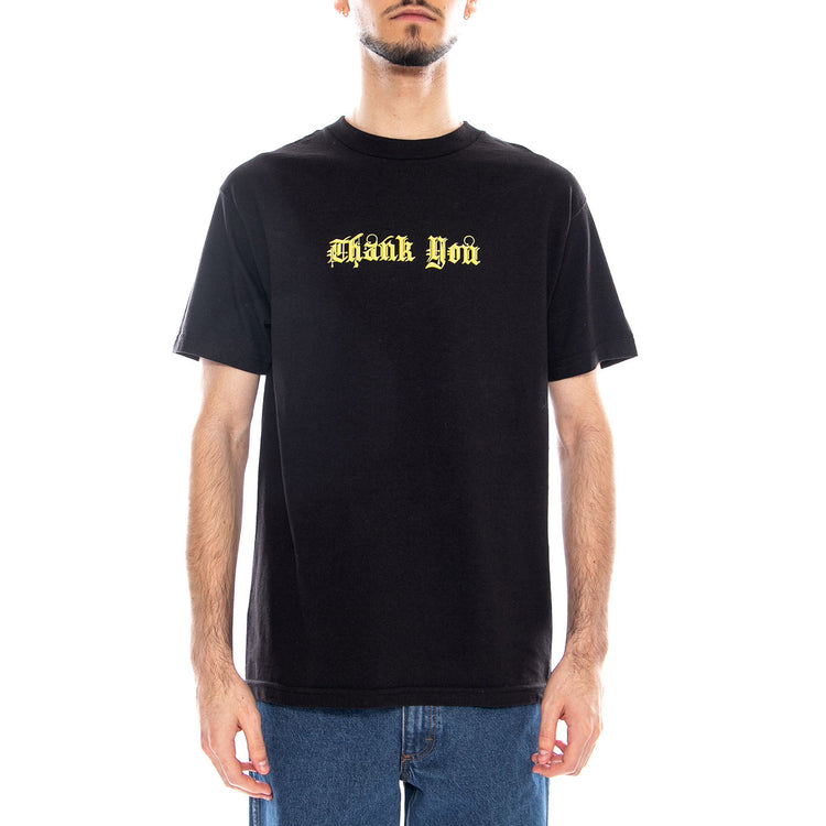 Too Drunk Too Skate Tee Black / Yellow - Maglietta Girocollo Uomo Nera TYASS014-37BLK_YLW . THANK YOU 