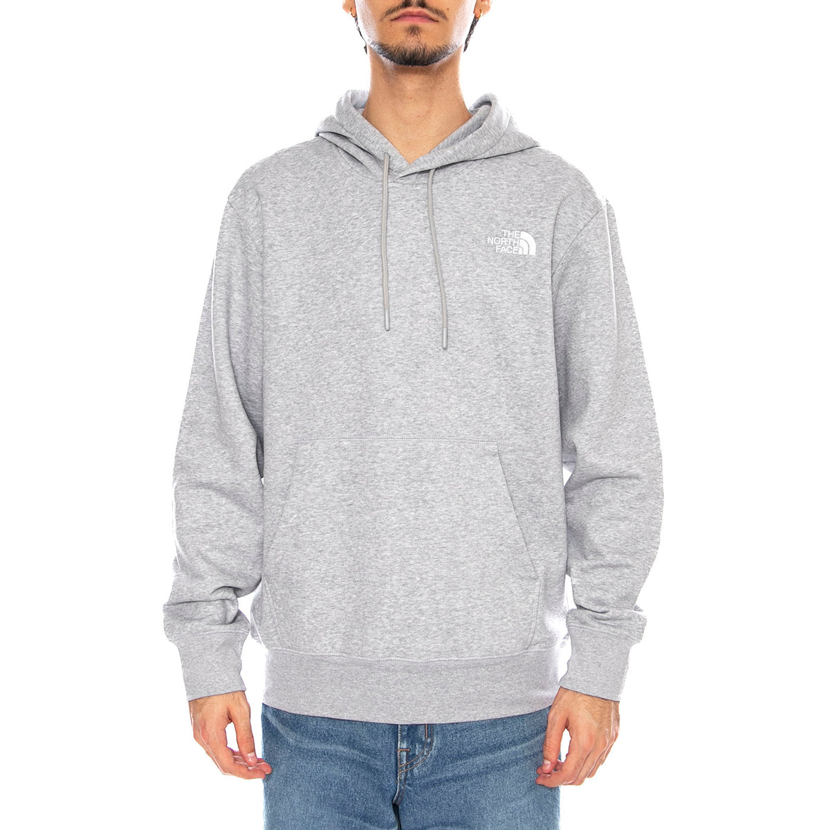 M Essential Relaxed Hoodie Light Grey Heather - Felpa con Cappuccio Uomo Grigia NF0A89ES DYX1 THE NORTH FACE 