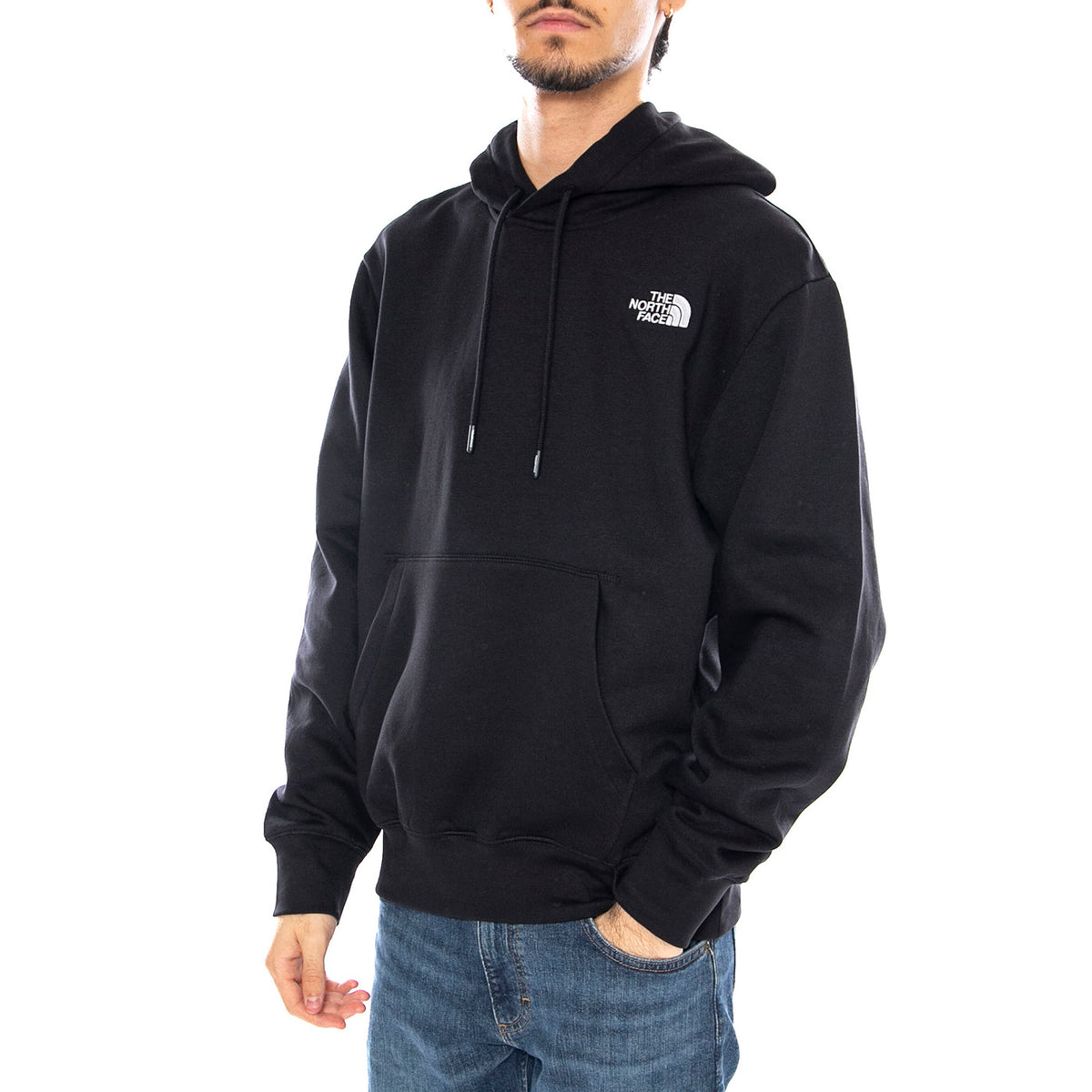 M Essential Relaxed Hoodie Black - Felpa con Cappuccio Uomo Nera NF0A89ES JK31 THE NORTH FACE 