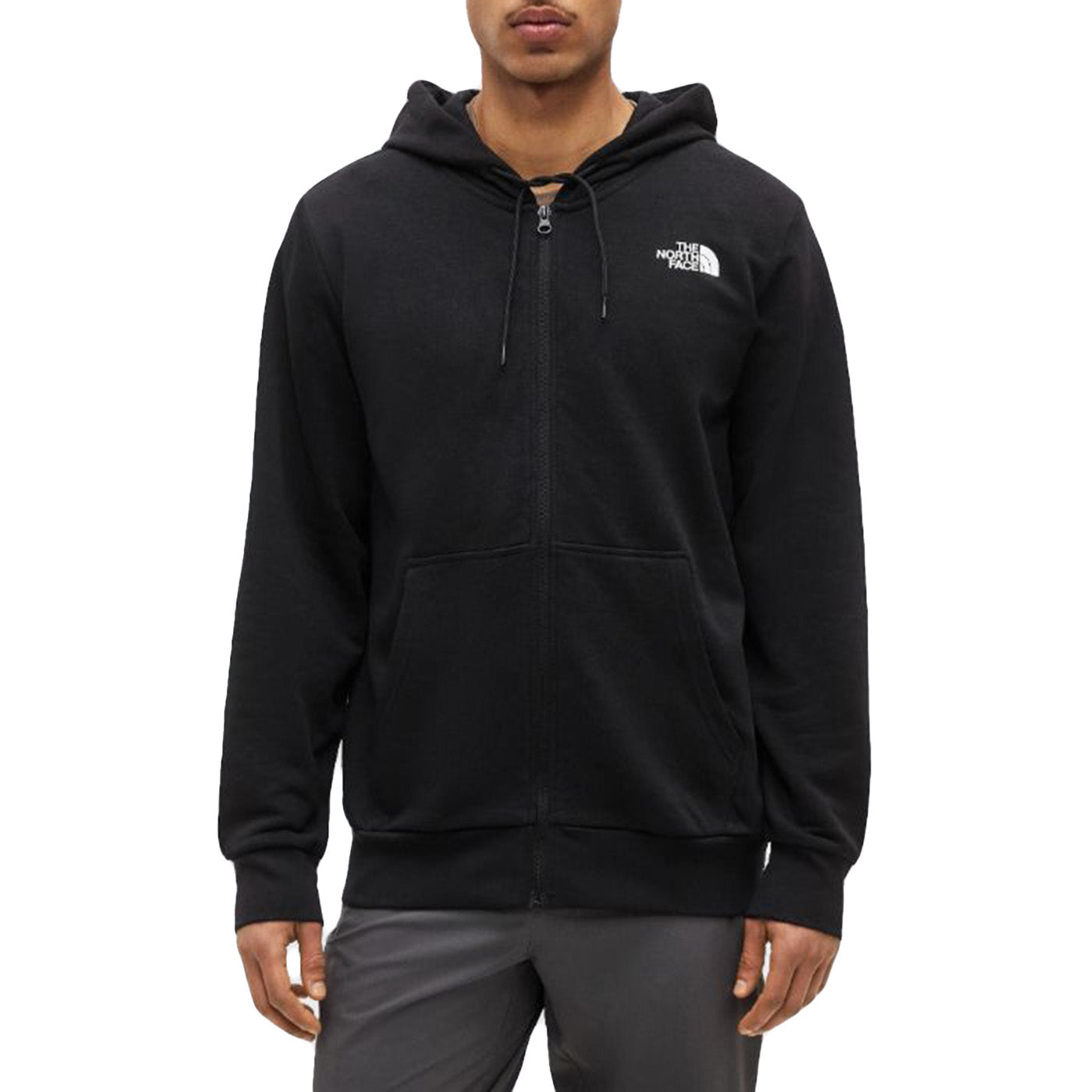 M SIMPLE DOME FULL ZIP HOODIE BLACK - Felpa con Cappuccio e Zip Uomo Nera NF0A89FD JK31 THE NORTH FACE 