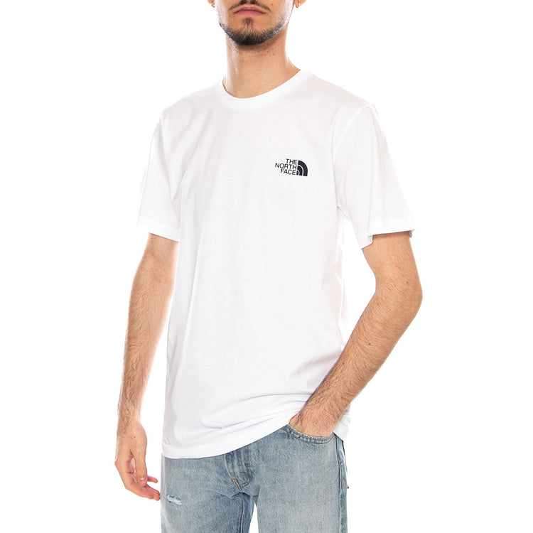 M Vertical Logo SS Tee White - Maglietta Girocollo Uomo Bianca NF0A8EE7 FN41 THE NORTH FACE 