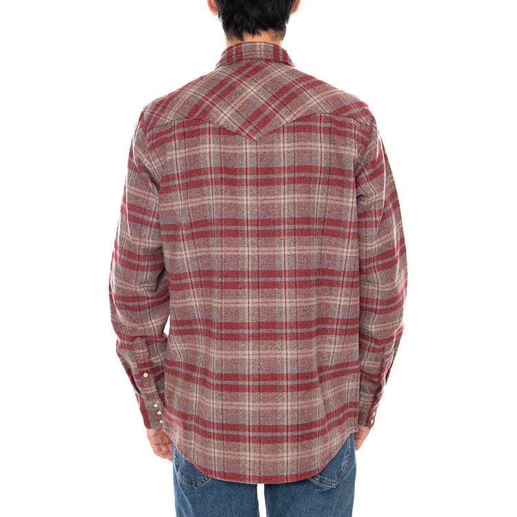 Western Shirt Ruby Wine - Camicia Uomo Multicolore 112371525 . WRANGLER 