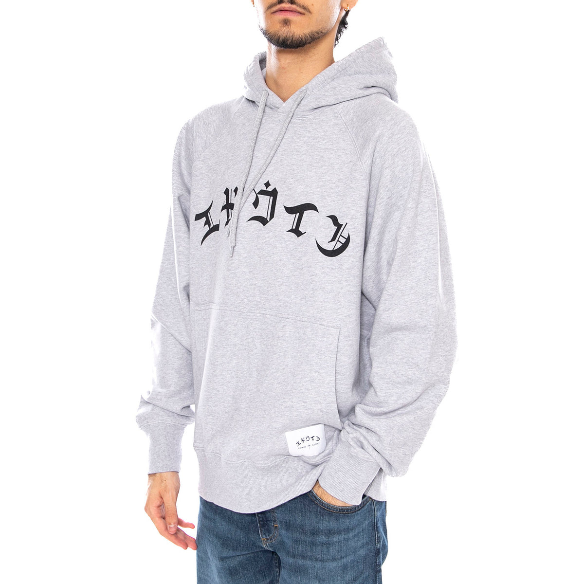 High Life Low Levels Hoodie Sweat Grey Marl - Felpa con Cappuccio Uomo Grigia I034198.DF.67. DF.67 EDWIN 