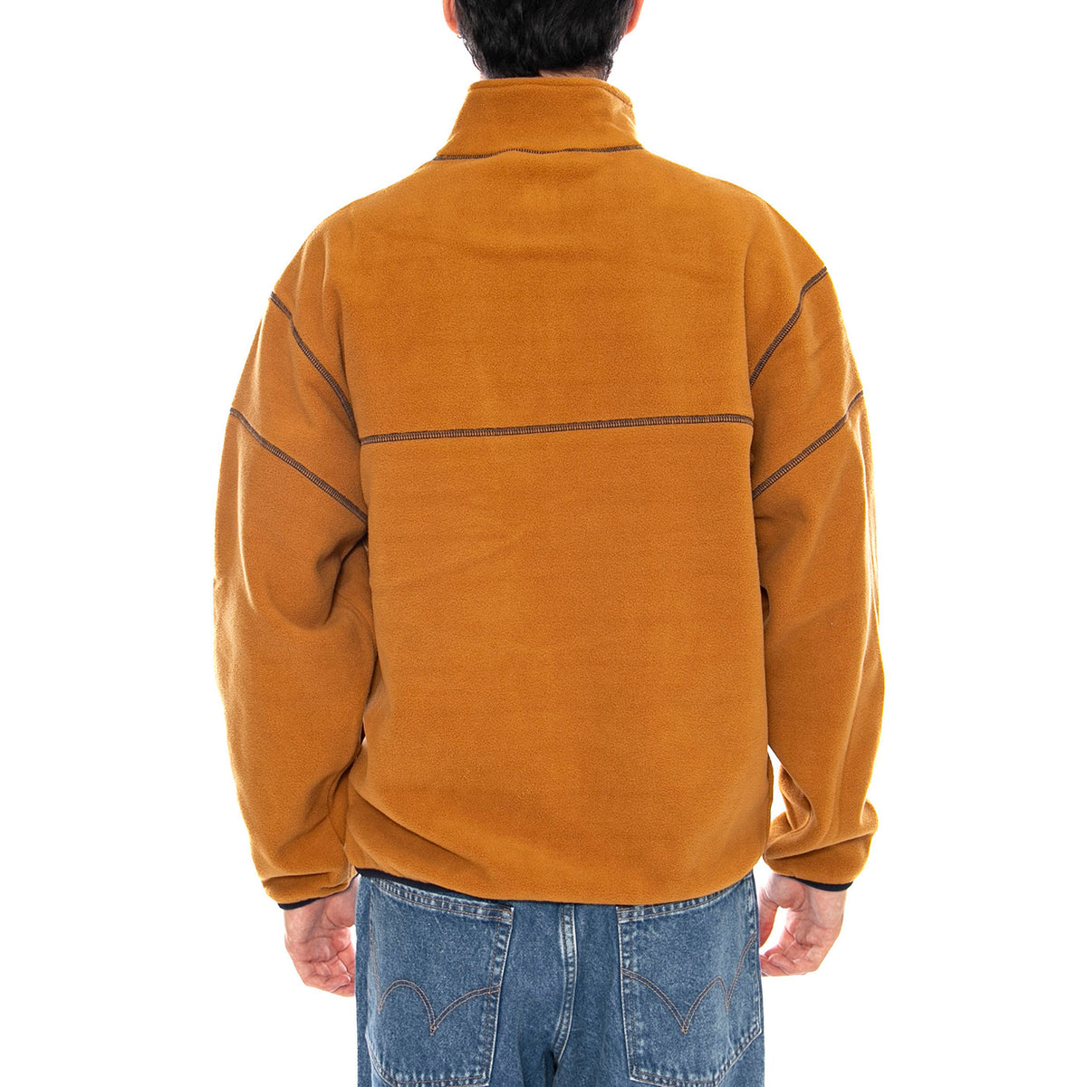 Elysian Quarter Zip Fleece Latte - Felpa Uomo Marrone FL00206 LTE HUF 