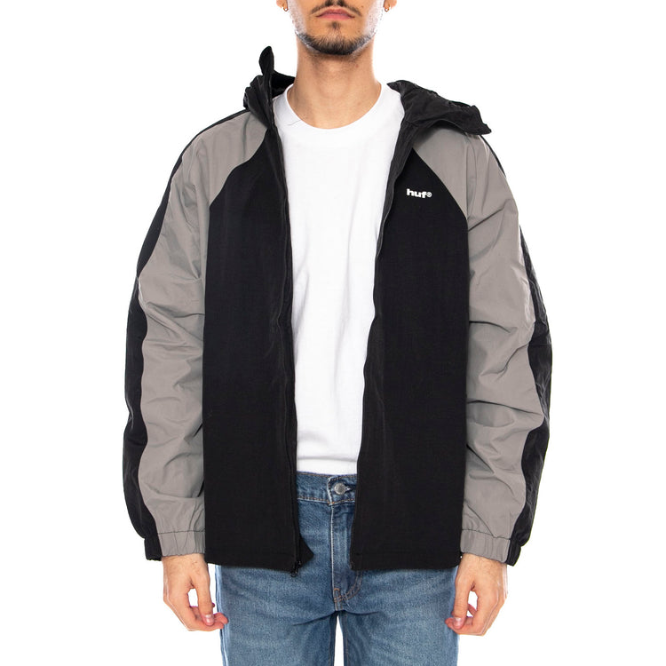 HUF Set Shell Jacket -- Giacca con Cappuccio Uomo Nera JK00389 BLK HUF 