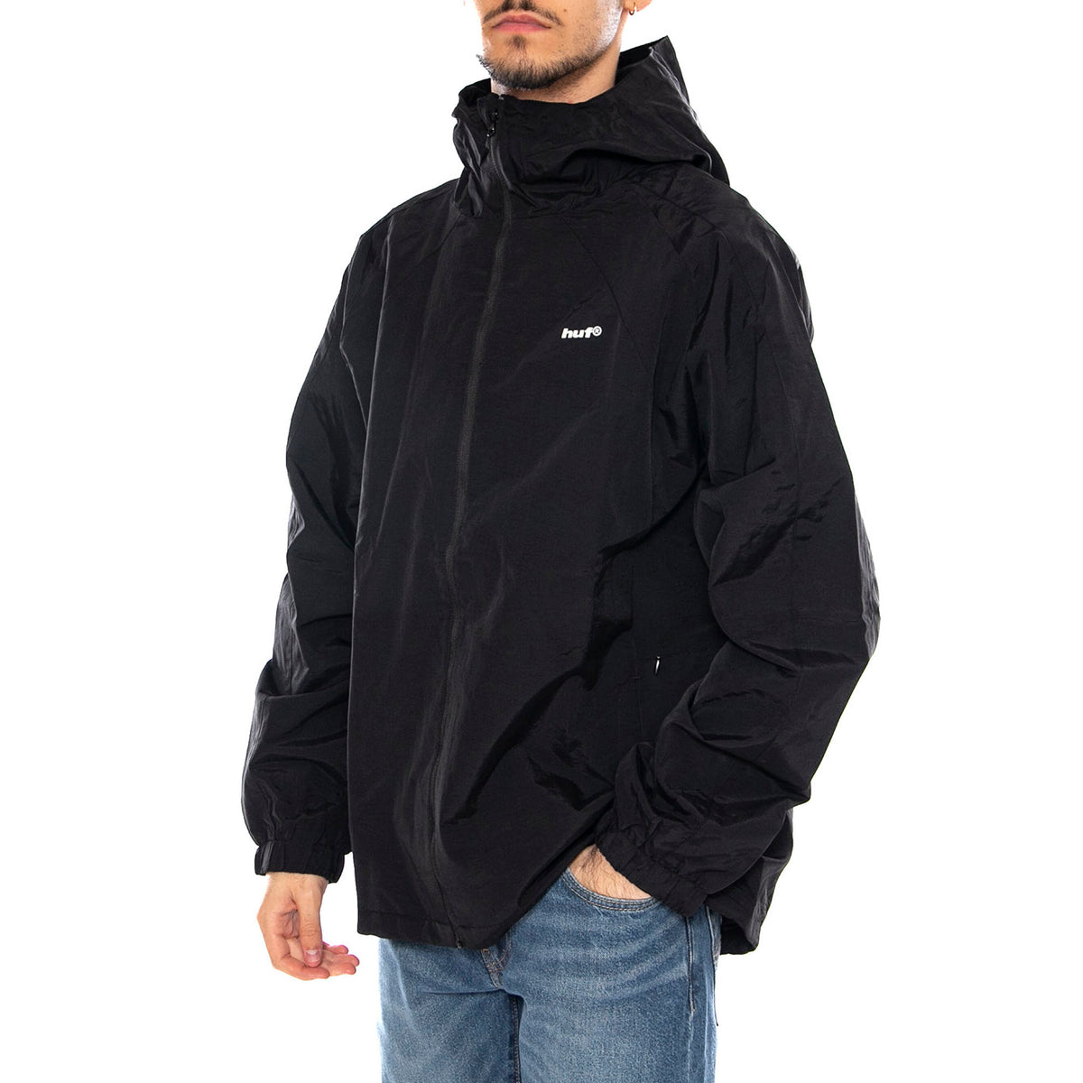 HUF Set Shell Jacket -- Giacca con Cappuccio Uomo Nera JK00389 OUT HUF 
