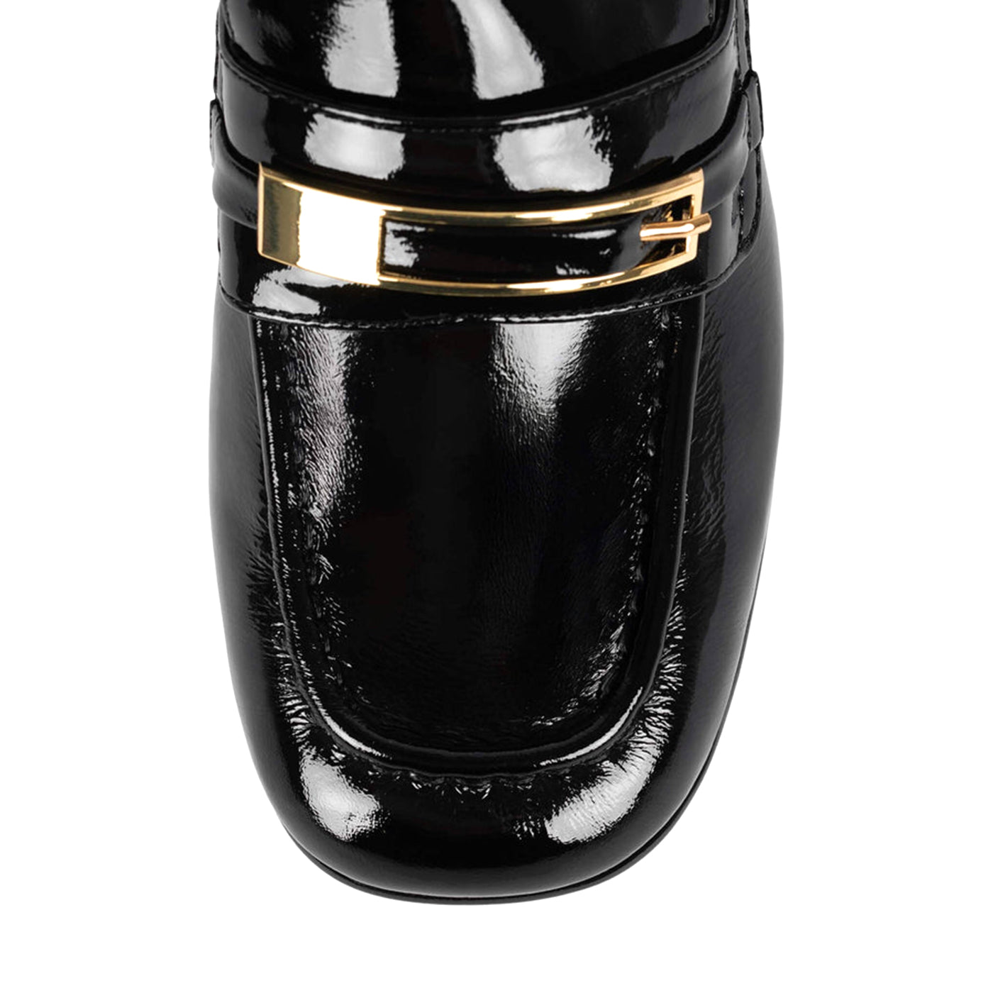 JEFFREY CAMPBELL BOOK-SMART BLACK CRINKLE PATENT - Mocassini Donna Neri JCSU350-01-004 . JEFFREY CAMPBELL 