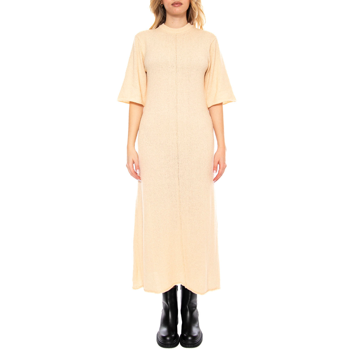 Gianna Knit Dress Coco Milk -- Abito in Maglia Donna Panna 236474150 0608 MINIMUM 