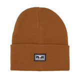 Icon Eyes Beanie Rubber - Bonnet en Maille Marron  ACCESSOIRES OBEY