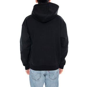 Obey Felt Extra Heavy Hood Fleece -- Felpa Uomo Nera 112470236 BLK OBEY 