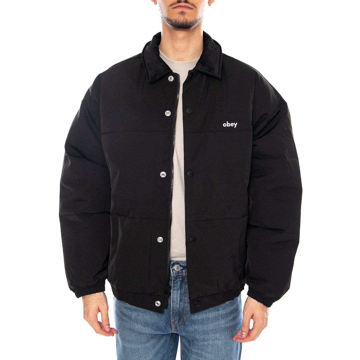 Whispers Jacket -- Giacca Uomo Nera 121800585 BLK OBEY 