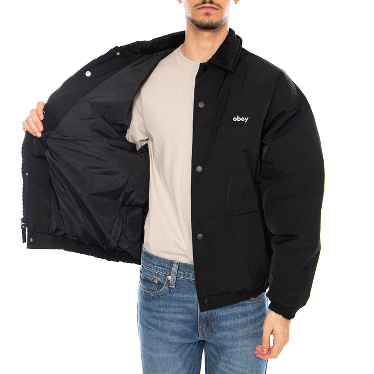 Whispers Jacket -- Giacca Uomo Nera 121800585 BLK OBEY 