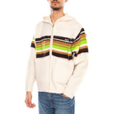 Myers Zip Up Hood Sweater Unbleached / Multi -- Sweat à Capuche Homme Beige Naturel / Multicolore Homme OBEY