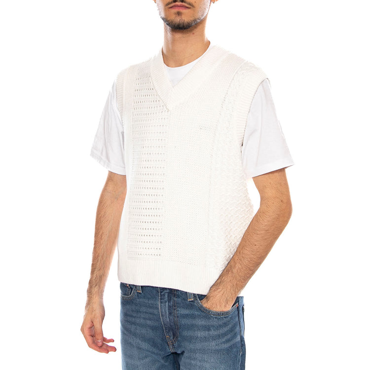 Garret Sweater Vest Cream -- Gilet Uomo Crema 151000097 CRM OBEY 
