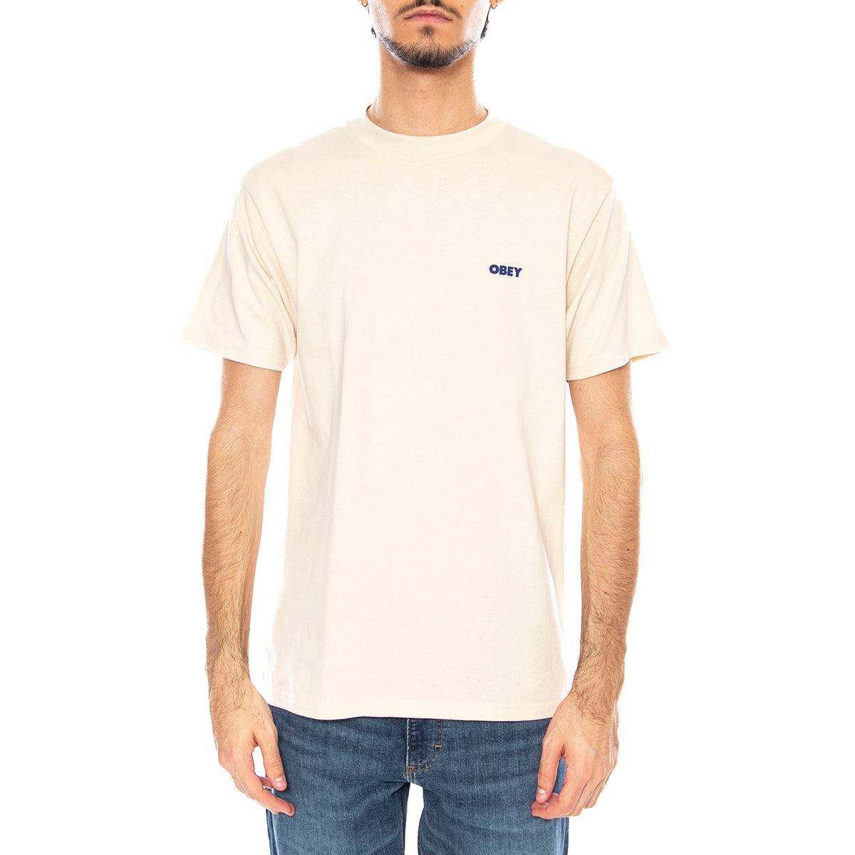 Obey Target Icon Tee Cream - Maglietta Girocollo Uomo Crema 165264065 CRM OBEY 