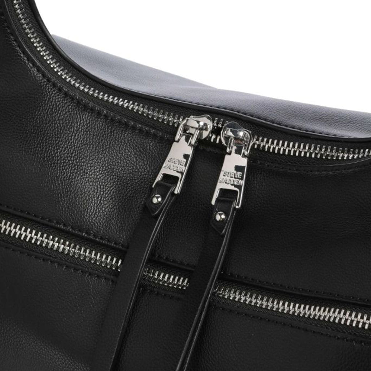 Biva BLK/SIL - Borsa a Tracolla Nera SMABIVA-BKS . STEVE MADDEN 