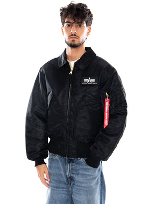 CWU 45 BOMBER JACKET BLACK - Giacca Bomber Uomo Nera 100102 03 ALPHA INDUSTRIES 