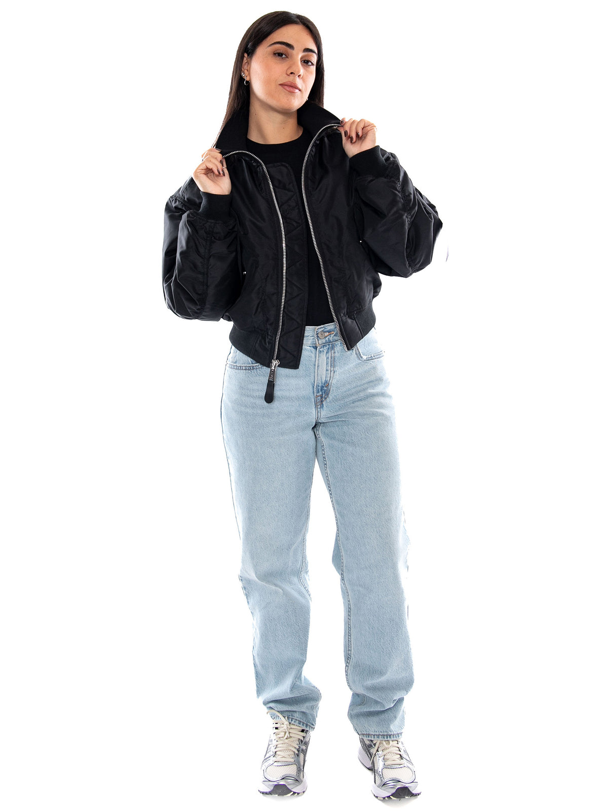 MA-1 Cropped Bomber -- Giacca Donna Nera F258010 3 ALPHA INDUSTRIES 
