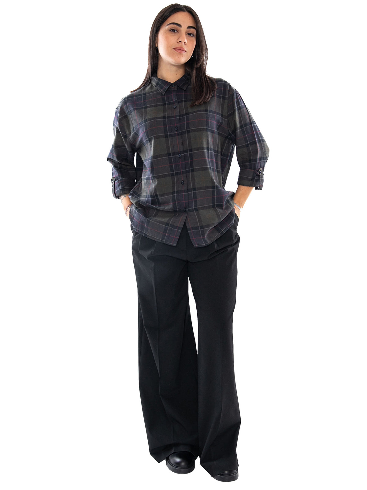 Barbour Elishaw Shirt Shadow Classic Tartan - Camicia Donna Scozzese 262MLSH1560 TN43 BARBOUR 