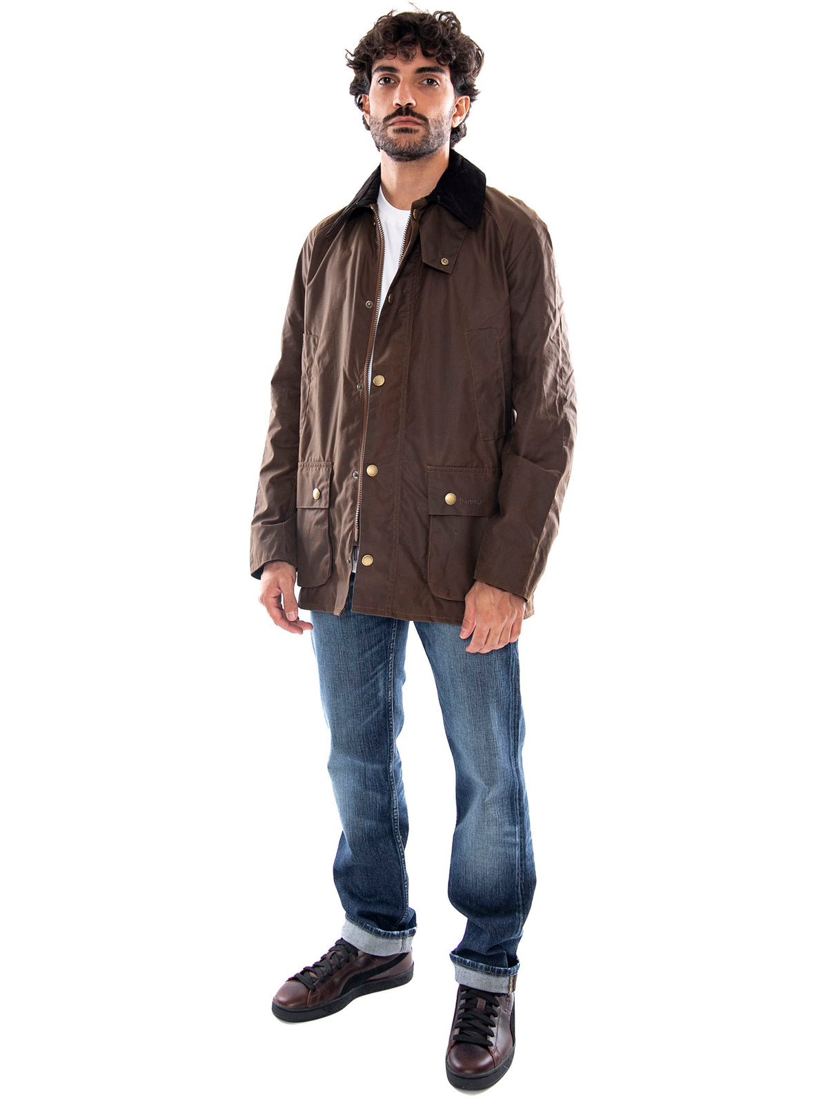 Barbour Ashby Wax Jacket Bark - Giacca Cerata Uomo Marrone<BR/><BR/> 262MMWX0339 BR31 BARBOUR 