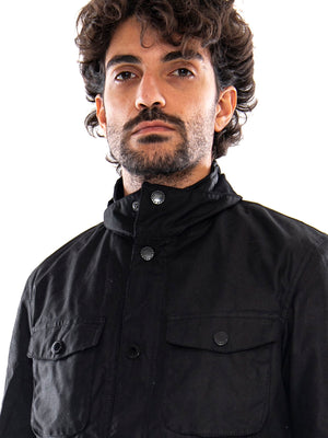 Ogston Wax Jacket Black / Classic - Giacca Uomo Nera<BR/><BR/> 262MMWX0700 BK11 BARBOUR 