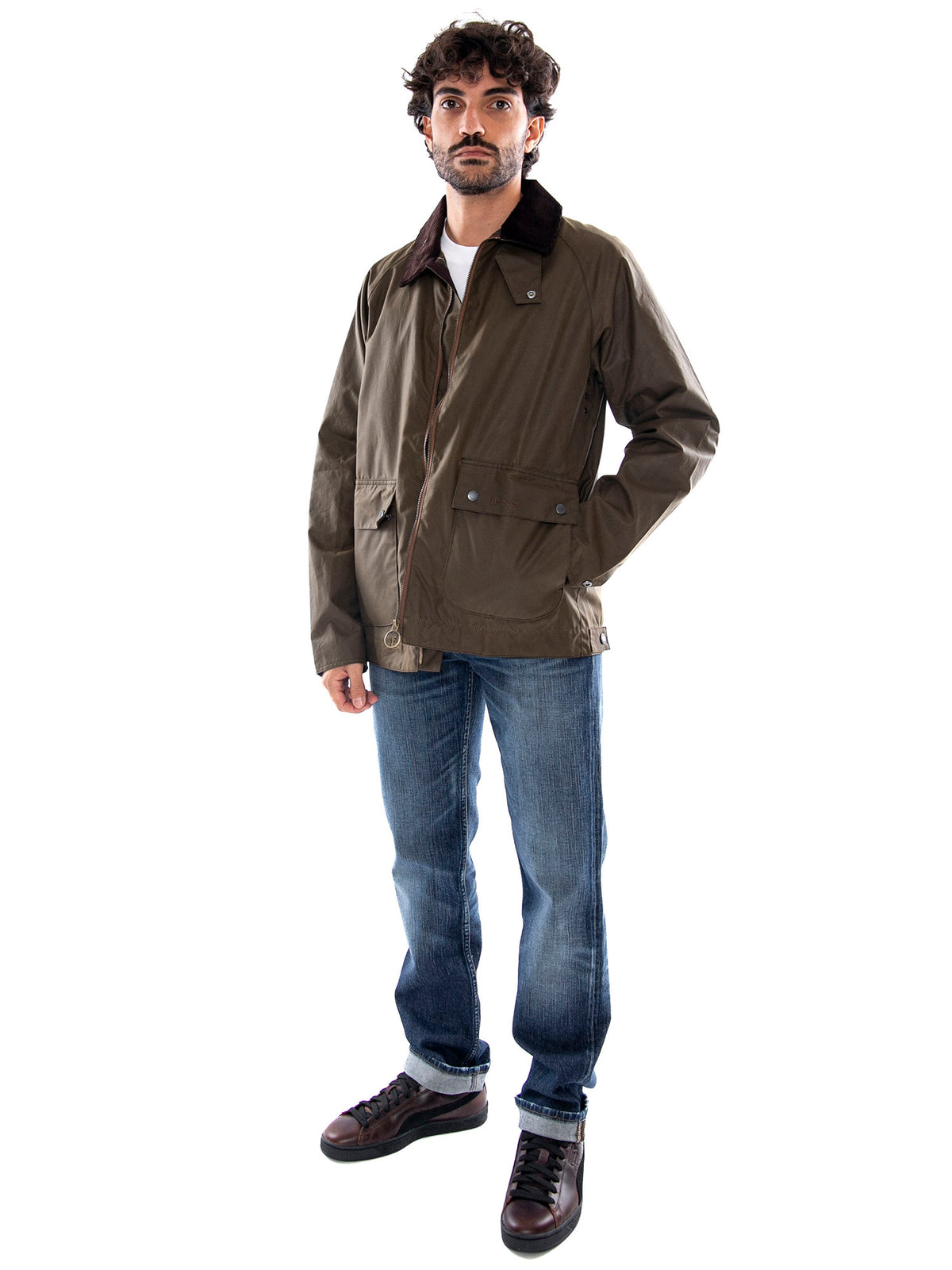 Barbour Short Bedale Wax Brown - Giacca Cerata Corta Uomo Marrone 262MMWX2205 BR71 BARBOUR 