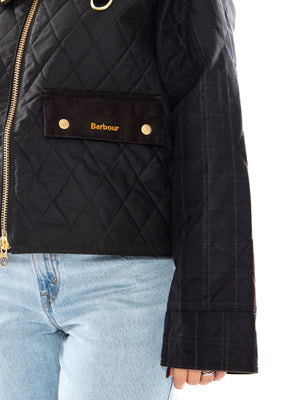 Barbour Icons TTN Quilted Spey Wax Jacket Olive / Brown - Giacca Donna Marrone MLWX1597 OL71 BARBOUR 