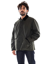Barbour Short Liddesdale Wax Jacket Sage - Veste Homme Vert Homme BARBOUR