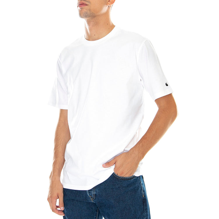 S/S BASE T-SHIRT WHITE - Maglietta Girocollo Uomo Bianca I026264 00AXX CARHARTT WIP 
