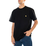 S/S CHASE T-SHIRT BLACK / GOLD - T-shirt Col Rond Homme Noir Homme CARHARTT WIP