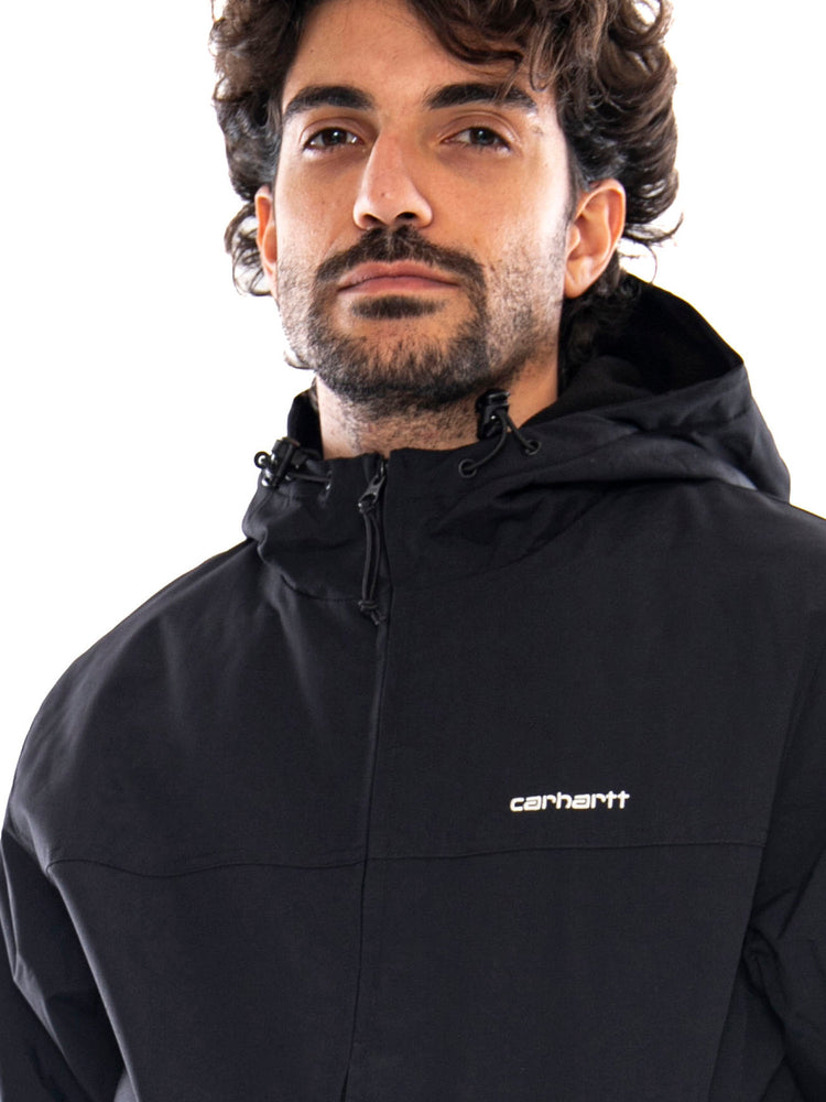 Hooded Sail Jacket Black / White - Giacca Uomo Nera / Bianca I028436 0D2XX CARHARTT WIP 