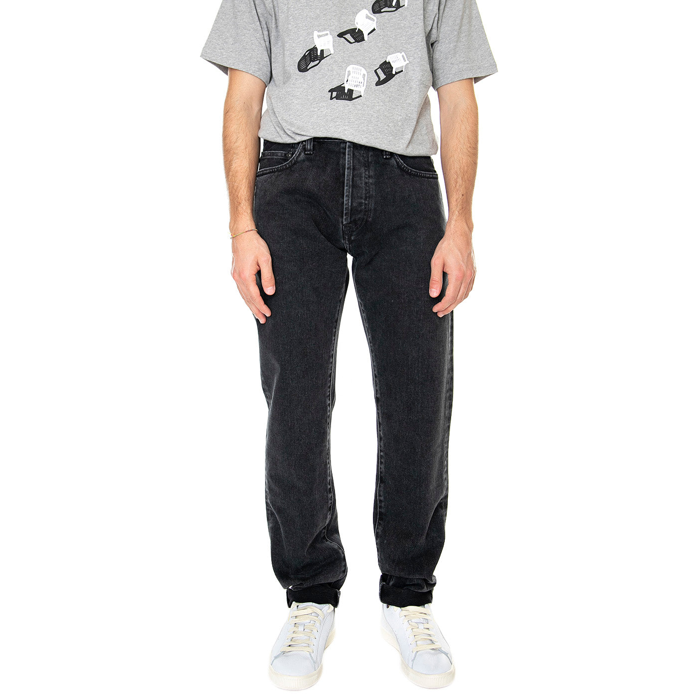 KLONDIKE PANT BLACK STONE WASHED - Pantaloni Denim Jeans Uomo Neri I029207 8906 CARHARTT WIP 