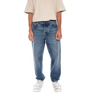 NEWEL PANT BLUE MARBLE USED WASH - Pantaloni Denim Jeans Uomo Blu I029208 017X CARHARTT WIP 