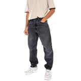 NEWEL PANT BLACK MARBLE USED WASH - Pantalon Denim Jeans Homme Noir CARHARTT WIP
