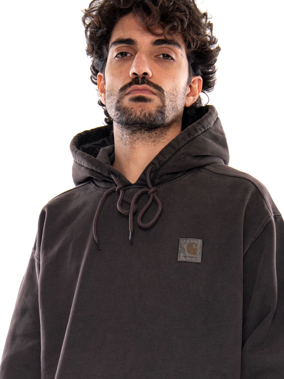 Hooded Vista Sweat Tobacco Garment Dyed - Felpa con Cappuccio Uomo Marrone I029523 47GD CARHARTT WIP 