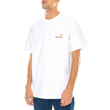 S/S AMERICAN SCRIPT T-SHIRT WHITE - T-shirt Col Rond Homme Blanc Homme CARHARTT WIP