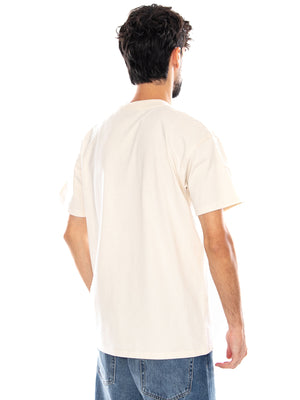 S/S AMERICAN SCRIPT T-SHIRT NATURAL - Maglietta Girocollo Uomo Beige I029956 05XX CARHARTT WIP 