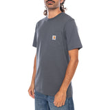 S/S POCKET T-SHIRT STYX - T-Shirt Col Rond Homme Bleu  Homme CARHARTT WIP