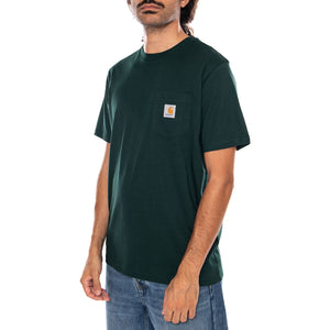 S/S POCKET T-SHIRT DARK SCARAB - Maglietta Girocollo Uomo Verde I030434 3U0XX CARHARTT WIP 