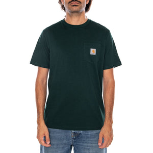 S/S POCKET T-SHIRT DARK SCARAB - Maglietta Girocollo Uomo Verde I030434 3U0XX CARHARTT WIP 
