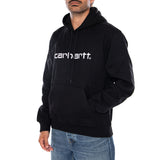 HOODED CARHARTT SWEAT BLACK - Sweat à Capuche Homme Noir Homme CARHARTT WIP