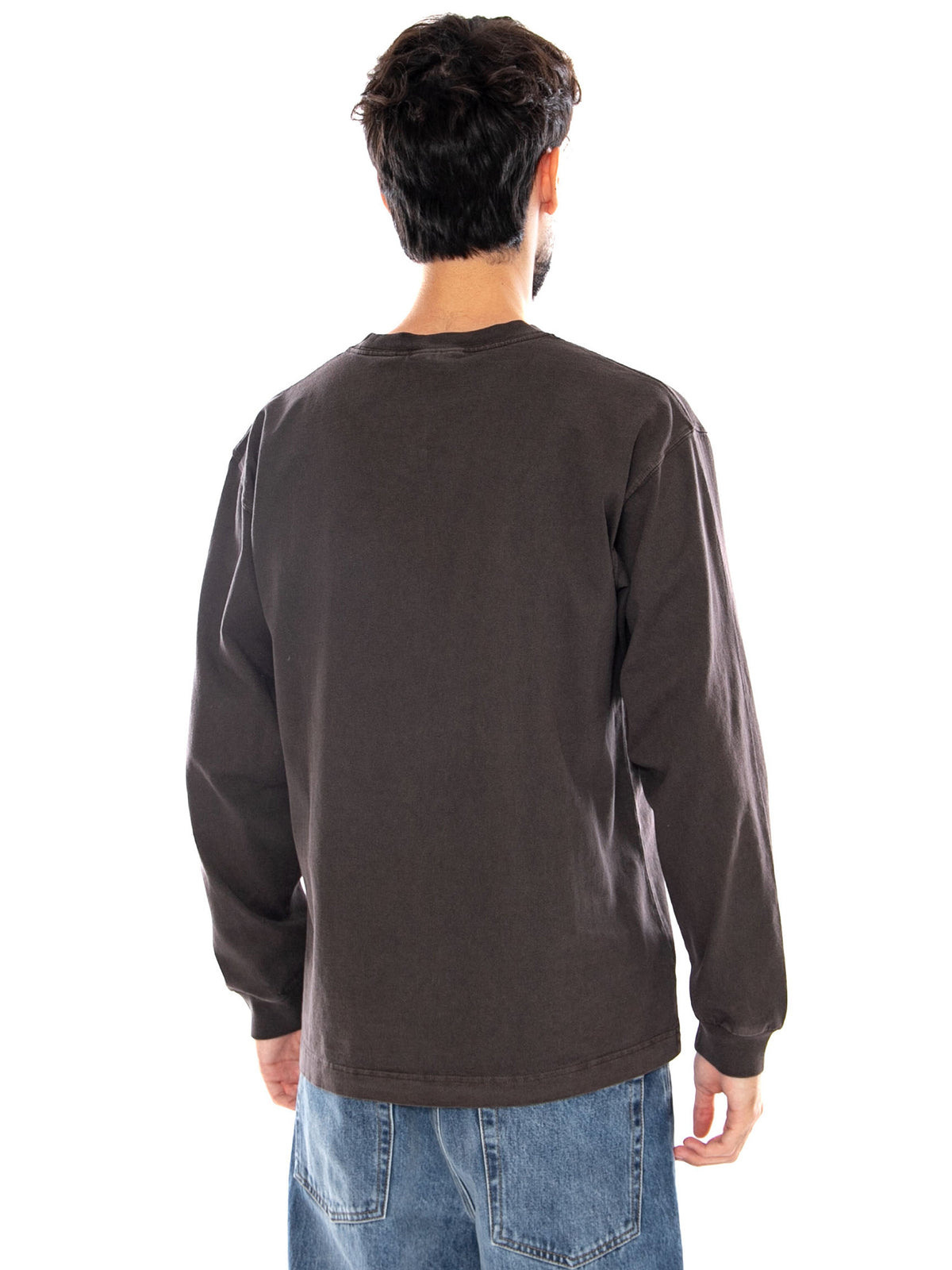 L/S VISTA T-SHIRT TOBACCO GARMENT DYED - Maglietta Girocollo Maniche Lunghe Uomo Marrone I030779 47GD CARHARTT WIP 
