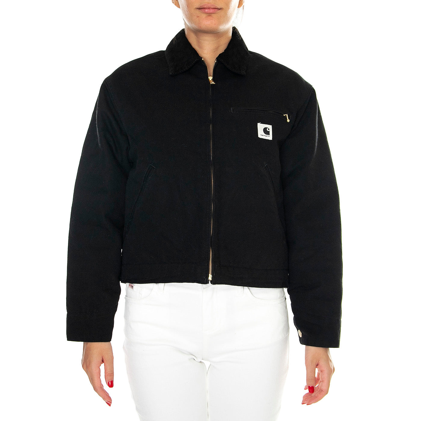W' OG DETROIT JACKET BLACK / BLACK - Giacca Donna Nera I032236 00E02 CARHARTT WIP 
