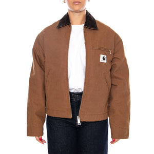 W' OG DETROIT JACKET TOBACCO RINSED - Giacca Donna Marrone I032236 3XA02 CARHARTT WIP 