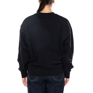 W' CASEY SWEATSHIRT BLACK / SILVER - Felpa Girocollo Donna Nera I032643 0M4XX CARHARTT WIP 