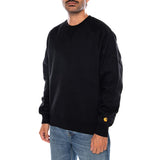 CHASE SWEAT BLACK / GOLD - Sweat Crewneck Homme Noir CARHARTT WIP