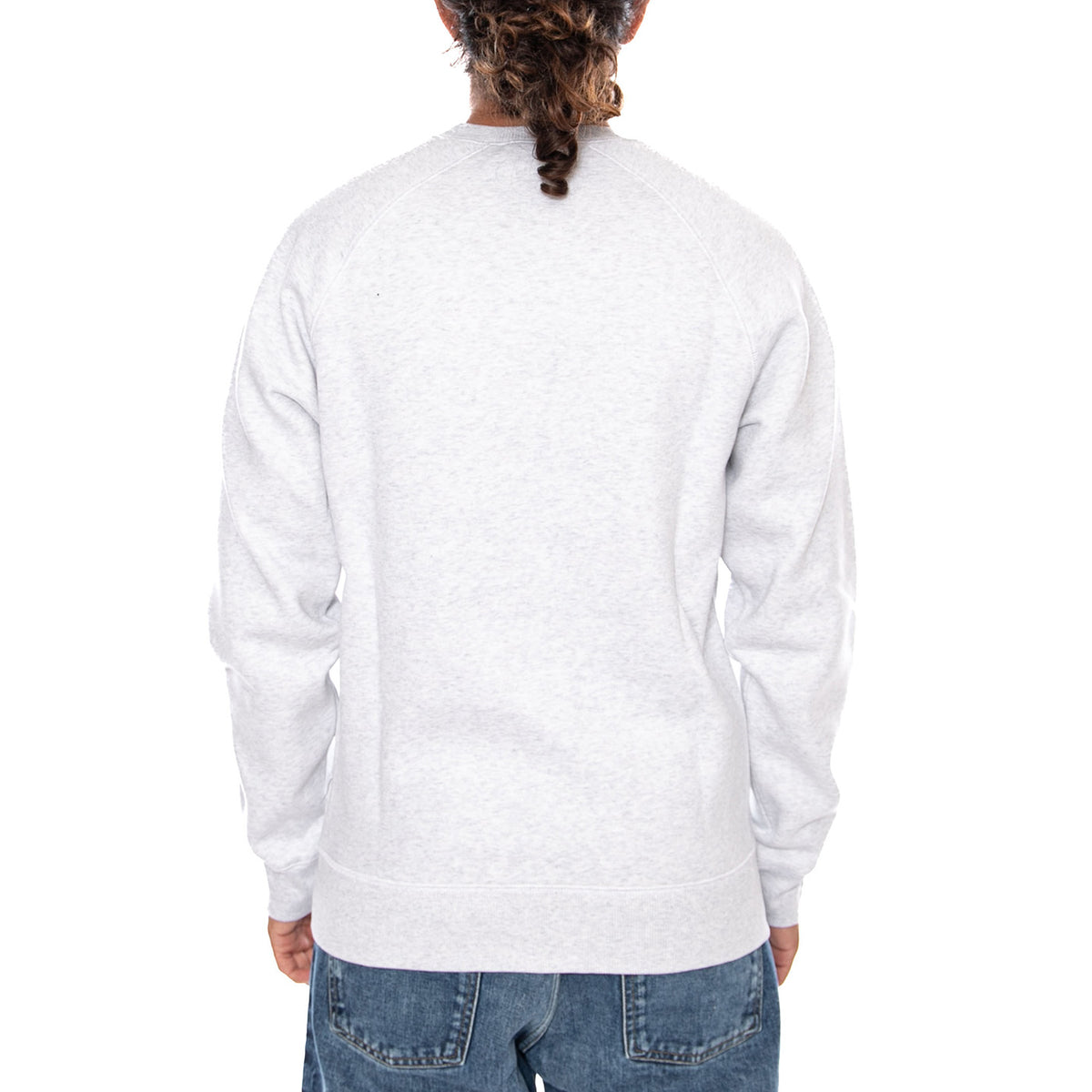 CHASE SWEAT ASH HEATHER / GOLD - Felpa Girocollo Uomo Grigia I033660 00JXX CARHARTT WIP 